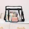 imageBAGAIL Clear bags Stadium Approved Clear Tote Bag with Zipper Closure Crossbody Messenger Shoulder Bag with Adjustable StrapBlack