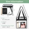 imageBAGAIL Clear bags Stadium Approved Clear Tote Bag with Zipper Closure Crossbody Messenger Shoulder Bag with Adjustable StrapBlack