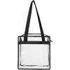 imageBAGAIL Clear bags Stadium Approved Clear Tote Bag with Zipper Closure Crossbody Messenger Shoulder Bag with Adjustable StrapBlack Two Pack