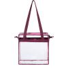 imageBAGAIL Clear bags Stadium Approved Clear Tote Bag with Zipper Closure Crossbody Messenger Shoulder Bag with Adjustable StrapBurgundy