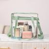 imageBAGAIL Clear bags Stadium Approved Clear Tote Bag with Zipper Closure Crossbody Messenger Shoulder Bag with Adjustable StrapMatcha Green