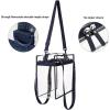 imageBAGAIL Clear bags Stadium Approved Clear Tote Bag with Zipper Closure Crossbody Messenger Shoulder Bag with Adjustable StrapNavy