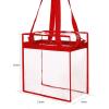 imageBAGAIL Clear bags Stadium Approved Clear Tote Bag with Zipper Closure Crossbody Messenger Shoulder Bag with Adjustable StrapRed