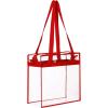 imageBAGAIL Clear bags Stadium Approved Clear Tote Bag with Zipper Closure Crossbody Messenger Shoulder Bag with Adjustable StrapRed