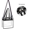 imageBAGAIL Clear bags Stadium Approved Clear Tote Bag with Zipper Closure Crossbody Messenger Shoulder Bag with Adjustable StrapRetro Wave