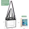 imageBAGAIL Clear bags Stadium Approved Clear Tote Bag with Zipper Closure Crossbody Messenger Shoulder Bag with Adjustable StrapRetro Wave