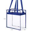 imageBAGAIL Clear bags Stadium Approved Clear Tote Bag with Zipper Closure Crossbody Messenger Shoulder Bag with Adjustable StrapRoyal Blue