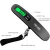 imageBAGAIL Digital Luggage Scale 110lbs Hanging Baggage Scale with Backlit LCD Display Portable Suitcase Weighing Scale Travel Luggage Weight Scale with Hook Strong Straps for TravelersBlackSilver