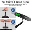 imageBAGAIL Digital Luggage Scale 110lbs Hanging Baggage Scale with Backlit LCD Display Portable Suitcase Weighing Scale Travel Luggage Weight Scale with Hook Strong Straps for TravelersBlack