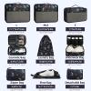 imageBAGAIL 8 Set9 Set Packing Cubes Luggage Packing Organizer for Travel Suitcase Packing Bags for Travel AccessoriesBlack Flamingo