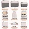 imageBAGAIL 8 Set9 Set Packing Cubes Luggage Packing Organizer for Travel Suitcase Packing Bags for Travel AccessoriesCream