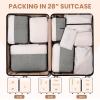 imageBAGAIL 8 Set9 Set Packing Cubes Luggage Packing Organizer for Travel Suitcase Packing Bags for Travel AccessoriesCream