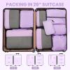 imageBAGAIL 8 Set9 Set Packing Cubes Luggage Packing Organizer for Travel Suitcase Packing Bags for Travel AccessoriesLight Purple