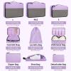 imageBAGAIL 8 Set9 Set Packing Cubes Luggage Packing Organizer for Travel Suitcase Packing Bags for Travel AccessoriesLight Purple