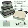 imageBAGAIL 8 Set9 Set Packing Cubes Luggage Packing Organizer for Travel Suitcase Packing Bags for Travel AccessoriesMatcha Green