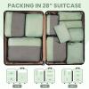 imageBAGAIL 8 Set9 Set Packing Cubes Luggage Packing Organizer for Travel Suitcase Packing Bags for Travel AccessoriesMatcha Green