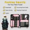 imageBAGAIL 8 Set9 Set Packing Cubes Luggage Packing Organizer for Travel Suitcase Packing Bags for Travel AccessoriesPink