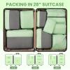imageBAGAIL 8 Set9 Set Packing Cubes Luggage Packing Organizer for Travel Suitcase Packing Bags for Travel AccessoriesPistachio Green
