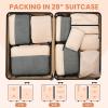 imageBAGAIL 8 Set9 Set Packing Cubes Luggage Packing Organizer for Travel Suitcase Packing Bags for Travel AccessoriesSunset Yellow
