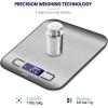 imageBAGAIL BASICS Electronic Kitchen Scale Premium Large Display Backing Scale Wet and Dry Food Weighing Scale with Stainless Steel Mixing Bowl  5kgSilver