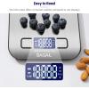 imageBAGAIL BASICS Electronic Kitchen Scale Premium Large Display Backing Scale Wet and Dry Food Weighing Scale with Stainless Steel Mixing Bowl  5kgSilver