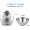 imageBAGAIL BASICS Electronic Kitchen Scale Premium Large Display Backing Scale Wet and Dry Food Weighing Scale with Stainless Steel Mixing Bowl  5kgSilverBowl