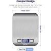 imageBAGAIL BASICS Electronic Kitchen Scale Premium Large Display Backing Scale Wet and Dry Food Weighing Scale with Stainless Steel Mixing Bowl  5kgSilver