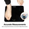 imageBAGAIL Bathroom Scale Digital Weighing Scale with High Precision Sensors and Tempered Glass Ultra Slim Stepon Technology ShineThrough Display  15Yr Guarantee BlackBlack Bathroom Scale