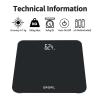 imageBAGAIL Bathroom Scale Digital Weighing Scale with High Precision Sensors and Tempered Glass Ultra Slim Stepon Technology ShineThrough Display  15Yr Guarantee BlackBlack Bathroom Scale