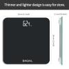 imageBAGAIL Bathroom Scale Digital Weighing Scale with High Precision Sensors and Tempered Glass Ultra Slim Stepon Technology ShineThrough Display  15Yr Guarantee BlackBlack Bathroom Scale
