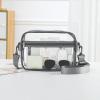 imageBAGAIL Clear Bag Stadium Approved Crossbody Shoulder Messenger Clear Purse with Adjustable Strap01Grey