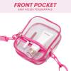 imageBAGAIL Clear Bag Stadium Approved Crossbody Shoulder Messenger Clear Purse with Adjustable Strap02fuchsia