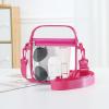 imageBAGAIL Clear Bag Stadium Approved Crossbody Shoulder Messenger Clear Purse with Adjustable Strap02fuchsia