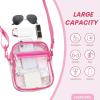 imageBAGAIL Clear Bag Stadium Approved Crossbody Shoulder Messenger Clear Purse with Adjustable Strap02fuchsia