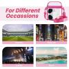 imageBAGAIL Clear Bag Stadium Approved Crossbody Shoulder Messenger Clear Purse with Adjustable Strap02fuchsia