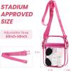 imageBAGAIL Clear Bag Stadium Approved Crossbody Shoulder Messenger Clear Purse with Adjustable Strap02fuchsia