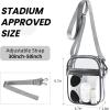imageBAGAIL Clear Bag Stadium Approved Crossbody Shoulder Messenger Clear Purse with Adjustable Strap02grey