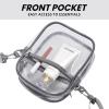 imageBAGAIL Clear Bag Stadium Approved Crossbody Shoulder Messenger Clear Purse with Adjustable Strap02grey