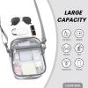 imageBAGAIL Clear Bag Stadium Approved Crossbody Shoulder Messenger Clear Purse with Adjustable Strap02grey