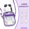 imageBAGAIL Clear Bag Stadium Approved Crossbody Shoulder Messenger Clear Purse with Adjustable Strap02purple