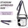 imageBAGAIL Clear Bag Stadium Approved Crossbody Shoulder Messenger Clear Purse with Adjustable Strap02retro Wave