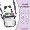 imageBAGAIL Clear Bag Stadium Approved Crossbody Shoulder Messenger Clear Purse with Adjustable Strap02retro Wave