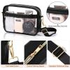 imageBAGAIL Clear Bag Stadium Approved Crossbody Shoulder Messenger Clear Purse with Adjustable Strap03black