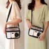 imageBAGAIL Clear Bag Stadium Approved Crossbody Shoulder Messenger Clear Purse with Adjustable Strap03black