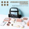 imageBAGAIL Clear Bag Stadium Approved Crossbody Shoulder Messenger Clear Purse with Adjustable Strap04black