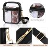 imageBAGAIL Clear Bag Stadium Approved Crossbody Shoulder Messenger Clear Purse with Adjustable Strap04black