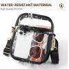 imageBAGAIL Clear Bag Stadium Approved Crossbody Shoulder Messenger Clear Purse with Adjustable Strap04black