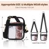 imageBAGAIL Clear Bag Stadium Approved Crossbody Shoulder Messenger Clear Purse with Adjustable Strap04black