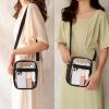 imageBAGAIL Clear Bag Stadium Approved Crossbody Shoulder Messenger Clear Purse with Adjustable Strap04black