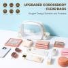 imageBAGAIL Clear Bag Stadium Approved Crossbody Shoulder Messenger Clear Purse with Adjustable StrapWhite
